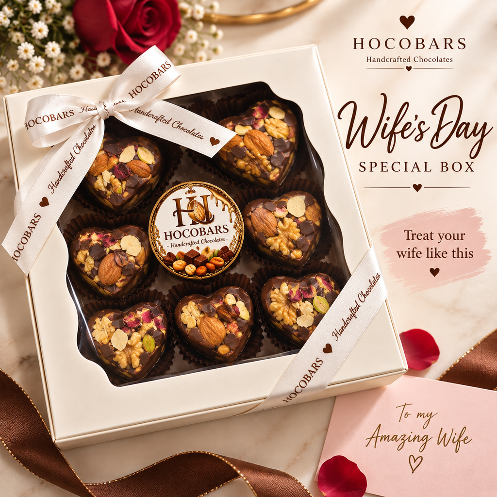 Wife’s Day Special ❤️ Heart Nut Chocolates