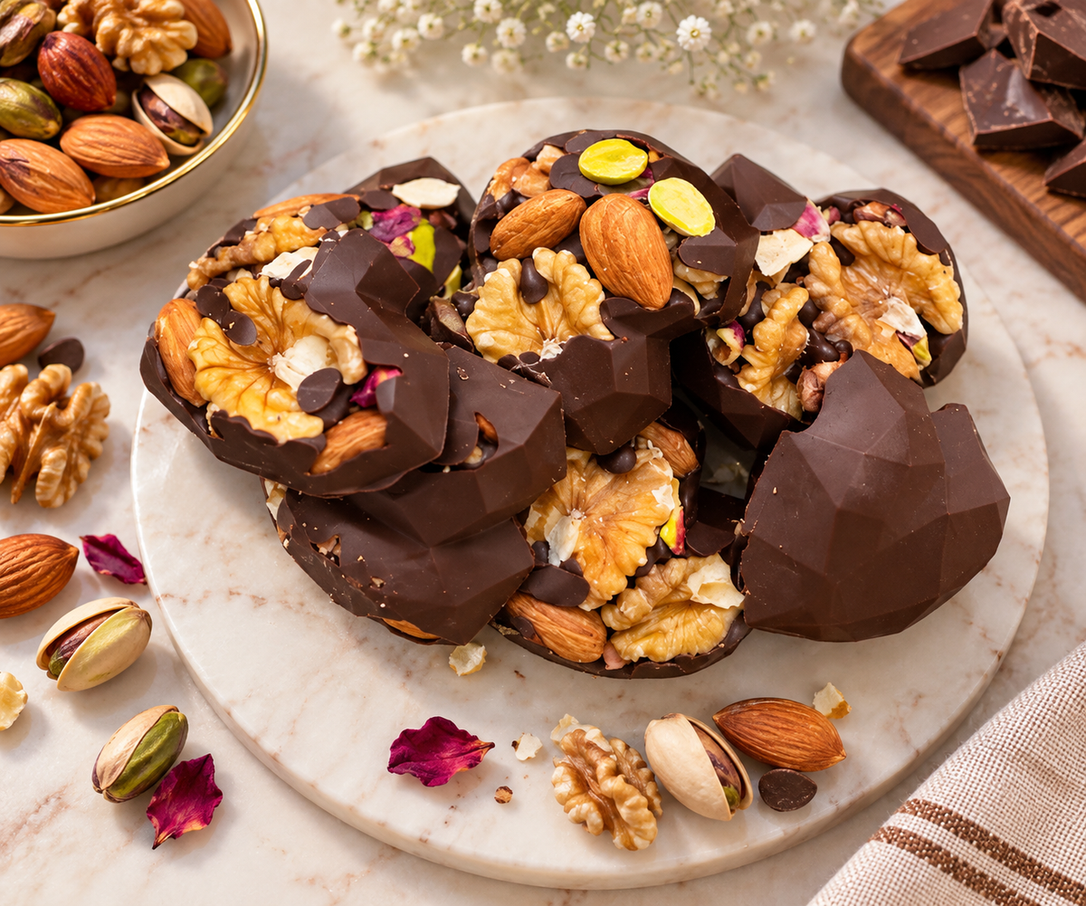 Wife’s Day Special ❤️ Heart Nut Chocolates